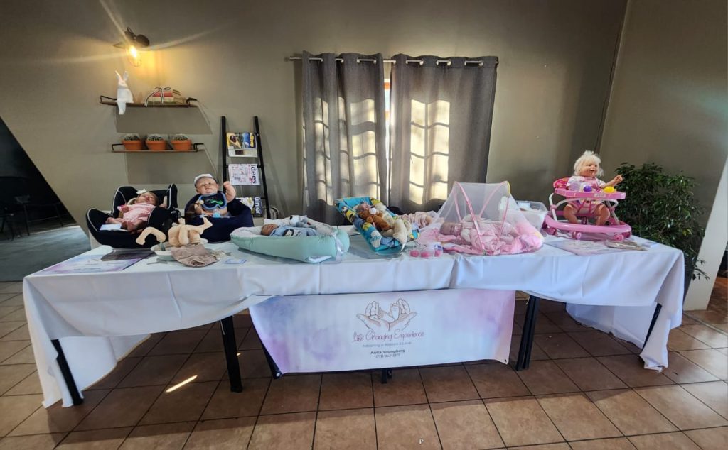 Branded display at a charity expo