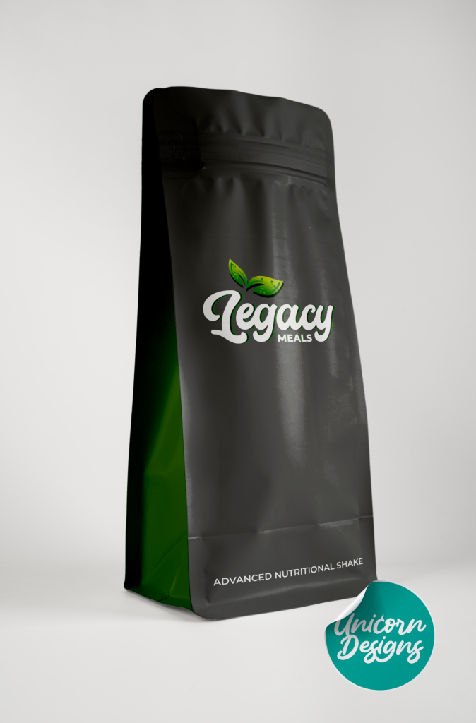 Legacy Meals nutritional shake packaging